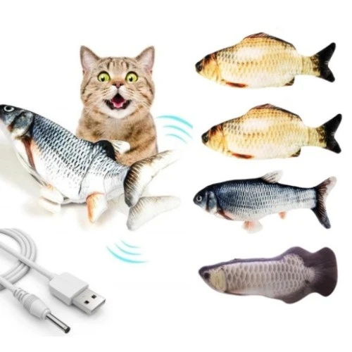 Hareketli Balık Kedi Oyuncağı Şarjlı ürün görseli 1