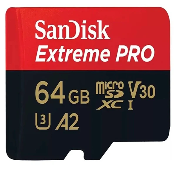 64 GB SANDISK SDSQXCU-064G-GN6MA EXTREME PRO MICRO SD ürün görseli 1