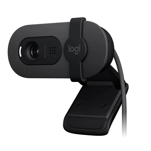 LOGITECH BRIO 100 FULL HD 1080P MİKROFONLU WEB KAMERA SİYAH 960-001585 ürün görseli 1