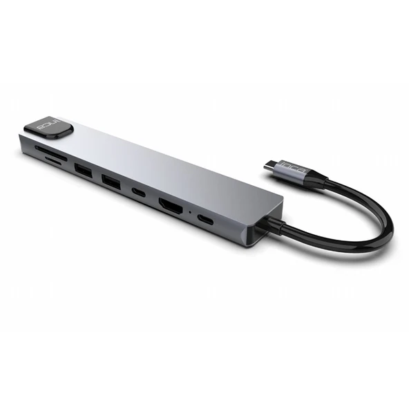 INCA ITPC-7 TYPE-C HUB X8COMBO ÇOKLAYICI - Resim 2