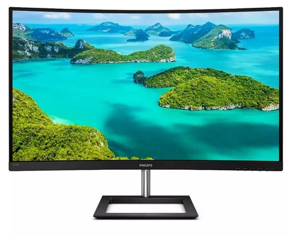 31.5 PHILIPS 325E1C/00 4MS 75MHZ 1XVGA 1XHDMI 1XDP 2K WQHD 2560X1440 FLICKER-FREE FREESYNC YÜKSEKLİK AYARI CURVED SİYAH ürün görseli 1