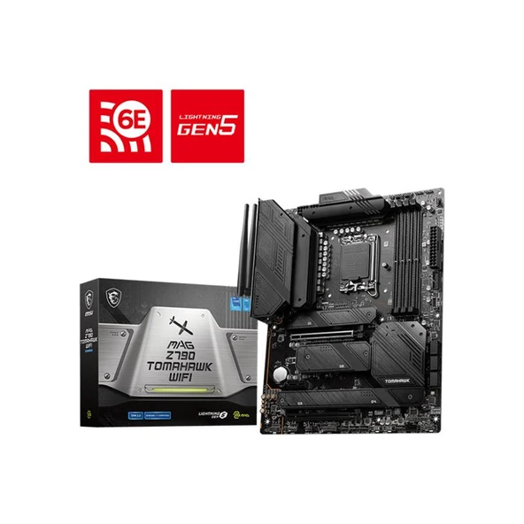 MSI MAG Z790 TOMAHAWK WIFI DDR5 7200MHZ 1XHDMI 1XDP 4XM.2 USB 3.2 ATX 1700P(12. / 13. VE 14. NESİL İŞLEMCİ UYUMLU) ürün görseli 1