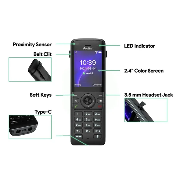 YEALINK AX83H WIFI IP DECT TELEFON - Resim 3