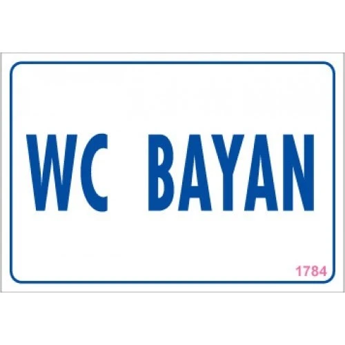 Pvc Levha quot;WC Bayanquot; 17,5*25 cm ürün görseli 1