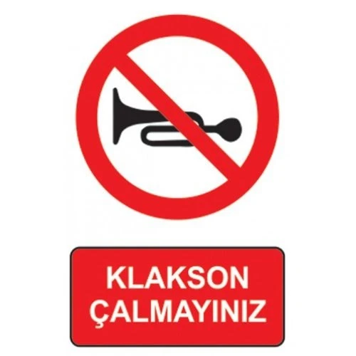 Pvc Levha quot;Klakson Çalmayınızquot; 25*35 cm ürün görseli 1
