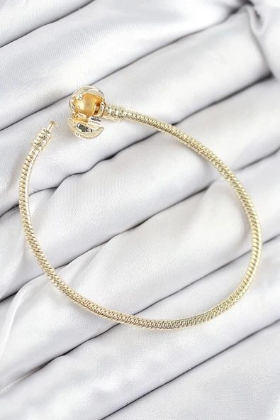 Pirinç Charm Topcuk Model Gold Renk Kadın Bileklik -1492 ürün görseli 1