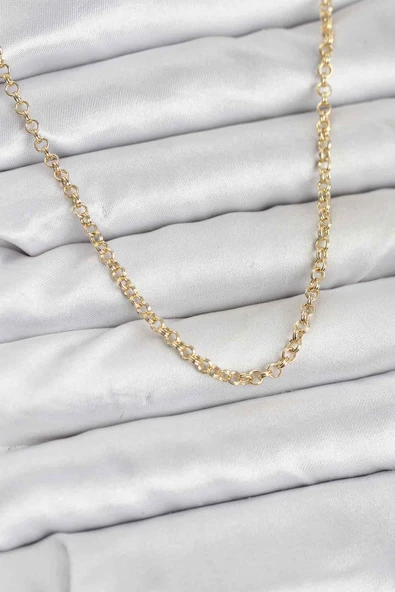 CM Gold Renk Pirinç Halkalı Model Kadın Kolye ürün görseli 1