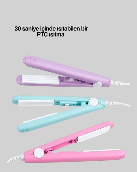 2’si 1 Arada Saç Düzleştirici ve Bukle Maşası – Düz ve Kıvırcık Saçlara Uygun Çok Yönlü Kullanım ürün görseli 1