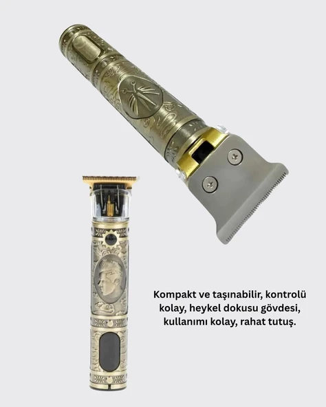 Dayanıklı Çelik Kafa ve Güçlü Motorlu Saç Sakal Makinesi ürün görseli 1