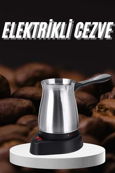 Paslanmaz Çelik Türk Kahvesi Makinesi 6 Fincan Kpasiteli Elektrikli Cezve ürün görseli 1