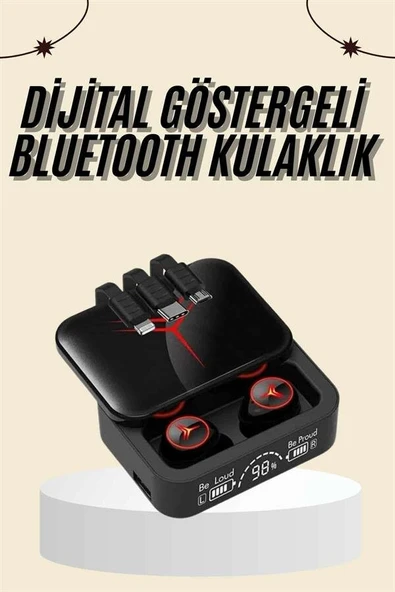Kablosuz Şarj Göstergeli Powerbank Özellikli Bluetooth Kulaklık Çağrı Cevaplayabilen ürün görseli 1