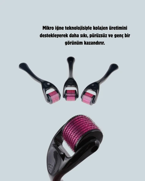 Dermaroller 1 mm Akne İzleri ve Çatlak Giderici Cilt Bakım Aleti ürün görseli 1
