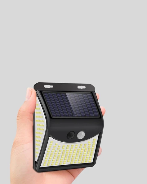 Güneş Enerjili Sensörlü Dış Mekan Duvar Lambası – 3 Modlu 2200mAh Pil 120° Algılama ürün görseli 1