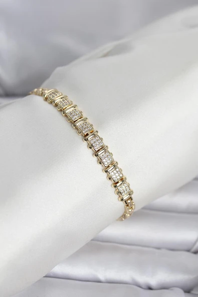 Xuping Model Zirkon Taşlı Gold Renk Kadın Bileklik ürün görseli 1