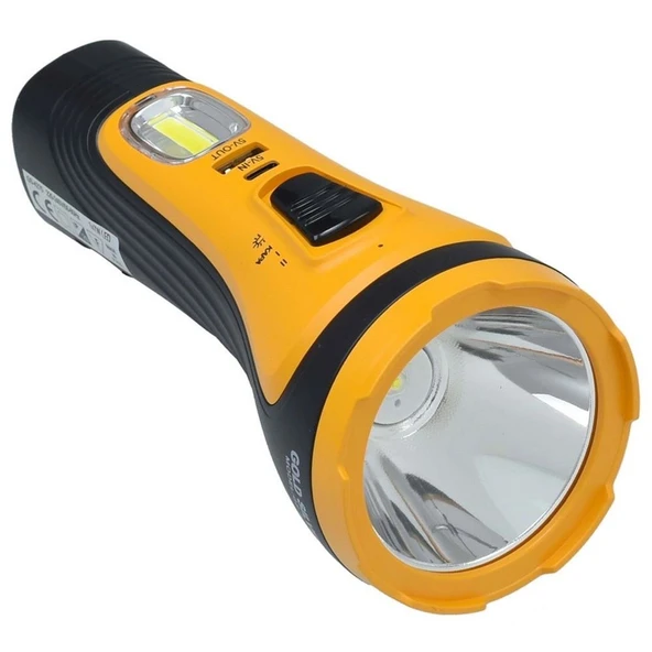 Gold Silver Gs-4275 7 Watt Cob Aydınlatmalı Şarjlı El Feneri ürün görseli 1