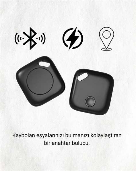 Bluetooth Destekli Akıllı Takip Cihazı | Mobil Uygulama Kontrollü | Kaybolan Eşyalar İçin Konum Bulma Teknolojisi ürün görseli 1