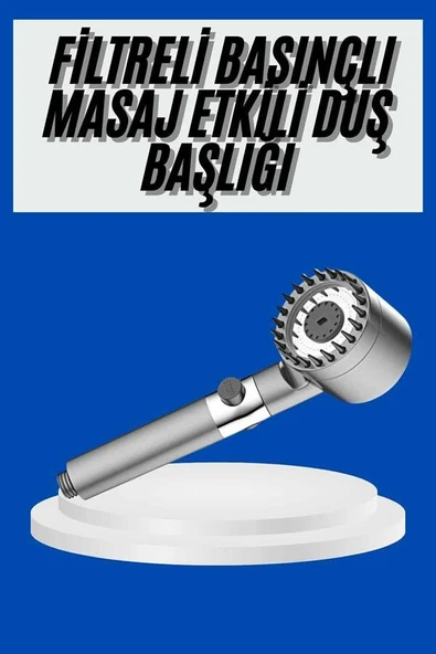 Yeni Nesil Duş Başlığı Paslanmaz Çelik Masaj Etkili Ergonomik Tasarım Su Basınçlı ürün görseli 1