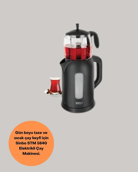 Sinbo STM 5840 Elektrikli Çay Makinesi 1800 Watt 17 Litre ürün görseli 1
