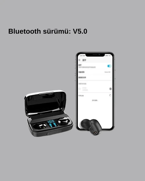 TWS A10s Bluetooth 5.0 Kulaklık – Yüksek Ses Kalitesi Ergonomik Uzun Pil Ömürlü ürün görseli 1