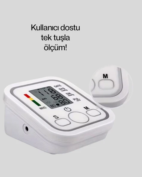 2 Kullanıcı Hafızalı USB Uyumlu Tansiyon Ölçer ürün görseli 1