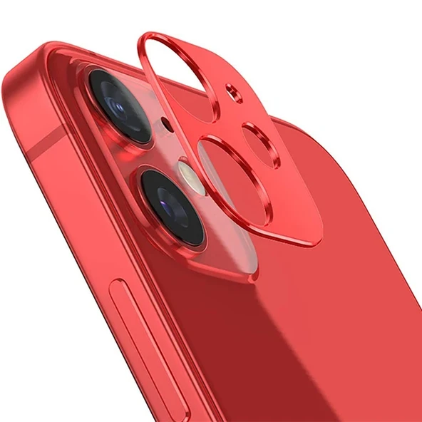 İPhone 12 3D Metal Kamera Koruyucu Metal Lens-1852 ürün görseli 1