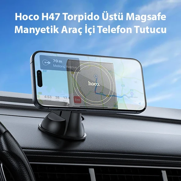Hoco H47 Torpido Üstü Magsafe Manyetik Araç İçi Telefon Tutucu-1852 ürün görseli 1