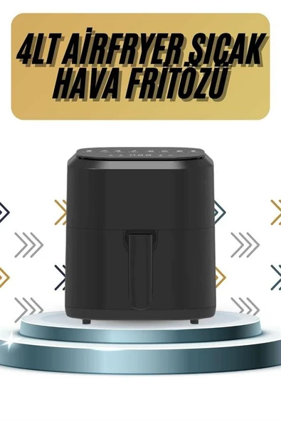 4L Airfryer Hazneli Hava Fritözü Yağsız Fritöz Taşınabilir Fırın İşlevi Gören Pratik ürün görseli 1