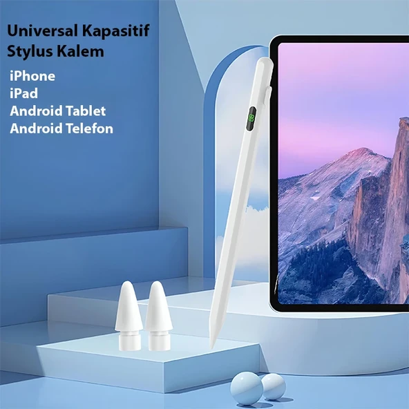 ALLY K-2268 Dijital Göstergeli Universal Kapasitif Stylus iPad Tablet Dokunmatik Kalem-1852 ürün görseli 1