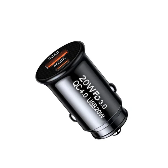 ALLY 20W USB Ve Type-c Çıkışlı Araç İçi Çakmaklık Hızlı Şarj Başlığı-1852 ürün görseli 1