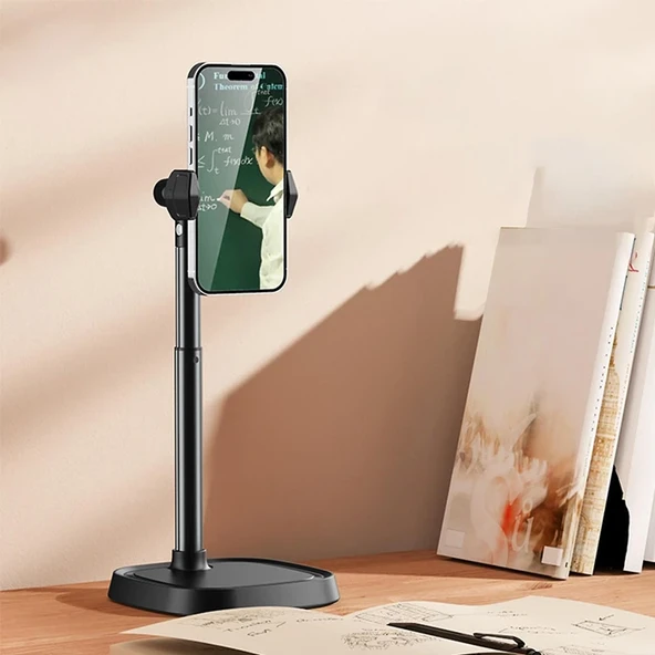 ALLY T8 360° Dönebilen Yükseklik Ayarlı Masa Üstü Telefon Tutucu-1852 ürün görseli 1