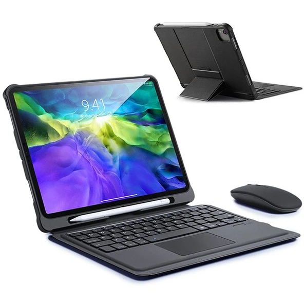 Dux Ducis iPad 11 Pro 10.9 Kablosuz Bluetooth Klavye Touchpad Kılıf 2021-2020-2018-1852 ürün görseli 1