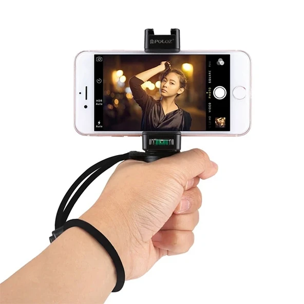 PULUZ Video Grip Telefon Elde Tutucu+ Bileklik Tripod Adaptörü-1852 ürün görseli 1