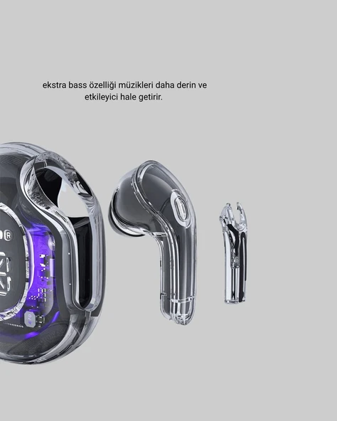 Bluetooth 5.3 TWS Kulaklık Gürültü Engelleyici Üçlü Mikrofonlu Ergonomik Tasarım ürün görseli 1
