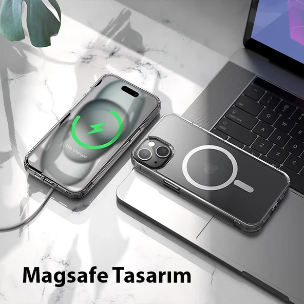 Hoco iPhone 15 Anti-Fall Darbe Önleyici Airbag Manyetik Magsafe Silikon Kılıf-1852 ürün görseli 1