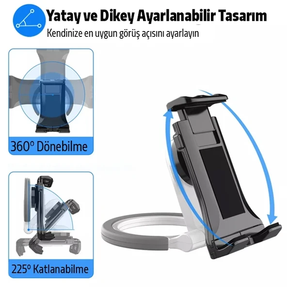 ALLY PB-47B Askılı Katlanabilen Çok İşlevli Tablet -Telefon Standı Tutucu-1852 ürün görseli 1