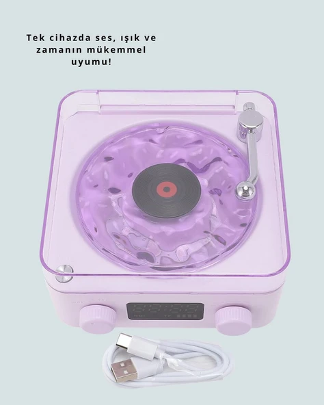 Bluetooth Retro Pikap Hoparlör – Projektörlü Gece Lambası ürün görseli 1