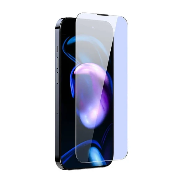 Baseus Crystal iPhone 15 Pro Max Full Koruma Anti Mavi Işık Tempered Cam Ekran Koruyucu 2 Adet Set-1852 ürün görseli 1