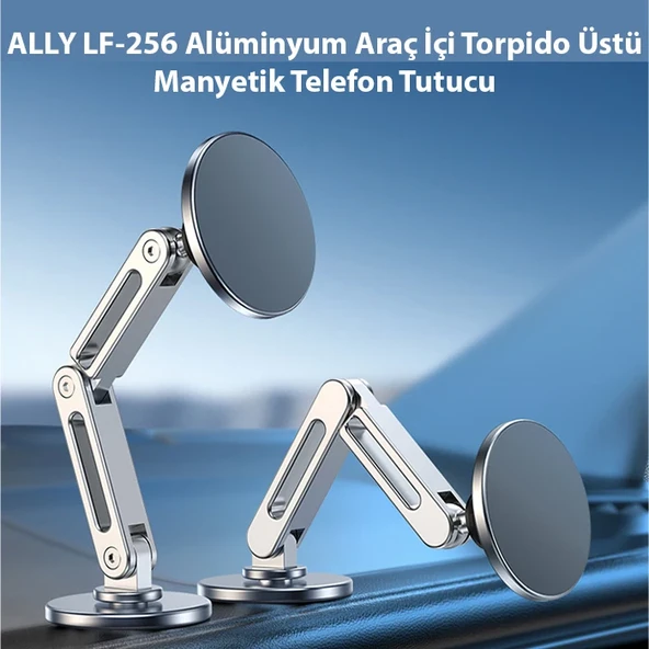 ALLY LF-256 Alüminyum Araç İçi Torpido Üstü Manyetik Telefon Tutucu-1852 ürün görseli 1