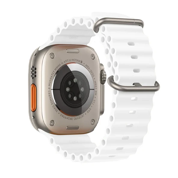 Ally Apple Watch 7-8 45mm 6-5-4 44mm Watch Ultra 49mm Marine Silikon Kayış Kordon 3-2-1 42mm-1852 ürün görseli 1