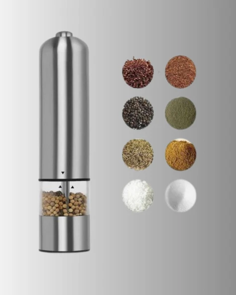Işıklı Pilli Baharat Değirmeni Taze ve Pratik Öğütme ürün görseli 1