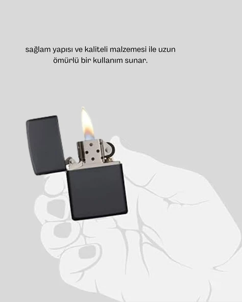 Ergonomik Metal Çakmak Mat Kaplamalı ve Şık Tasarımlı Aksesuar ürün görseli 1