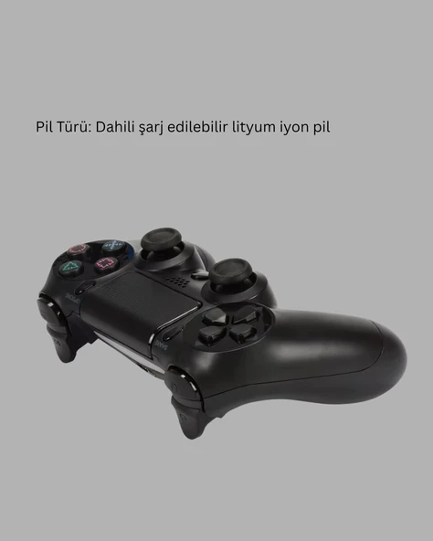 Kablosuz Titreşimli Oyun Kolu – PS4 Uyumlu Ergonomik Tasarım ve Uzun Pil Ömrü ürün görseli 1