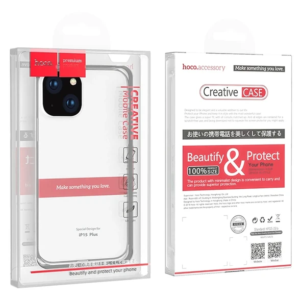 HOCO Light Series TPU iPhone 15 Plus Şeffaf Kılıf-1852 - Resim 5