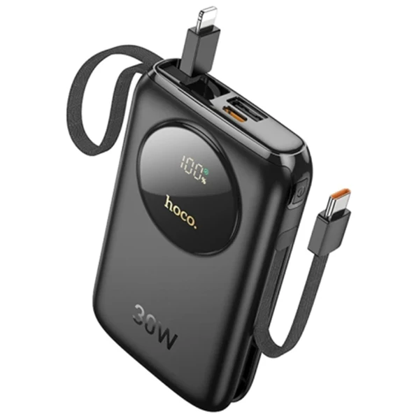 HOCO Q19 Lucky 10000mAh 30W Dijital Göstergeli Kablolu Powerbank-1852 ürün görseli 1