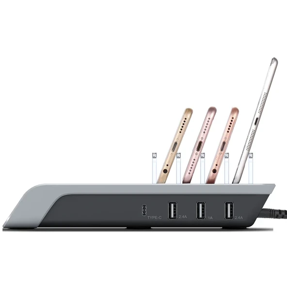 ALLY Multiport 10W Wireless Kablosuz Şarj Cihazı Organizer Stand-1852 ürün görseli 1