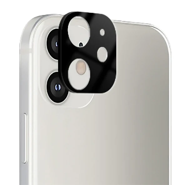 İPhone 12 Mini 3D full Kaplama Tempered Cam Kamera Koruyucu-1852 ürün görseli 1