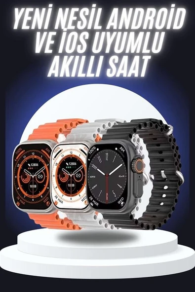 Yeni Nesil Akıllı Saat Çok Yönlü Titreşimli 49 MM Android ve İOS Uyumlu ürün görseli 1