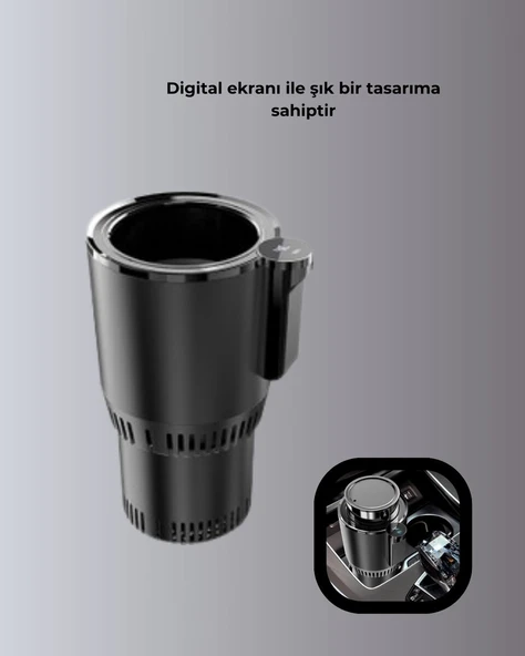 Isıtma Soğutma Özellikli Araç Bardaklığı Çakmak Girişli Akıllı ürün görseli 1