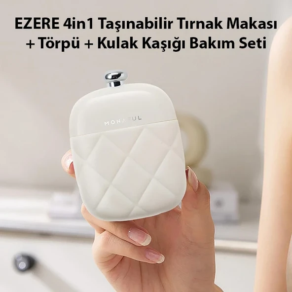 EZERE 4in1 Taşınabilir Tırnak Makası + Törpü + Kulak Kaşığı Bakım Seti-1852 ürün görseli 1