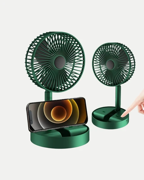 Katlanabilir Şarjlı Mini Fan 3 Kademeli Hız Ayarlı Taşınabilir ürün görseli 1